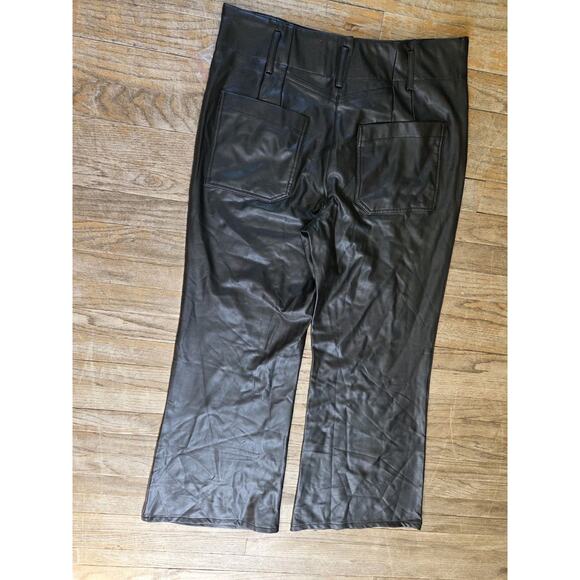 The Junie High-Rise Flare Pants by Maeve Faux-Leather Edition Size 31 NWTS - Picture 12 of 13